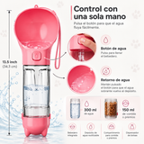 WAFGO™ Botella de Viaje 4 en 1 para Perros